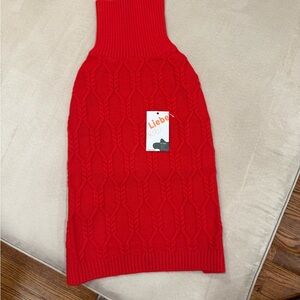 Red Dog Cable Knit Turtleneck Sweater